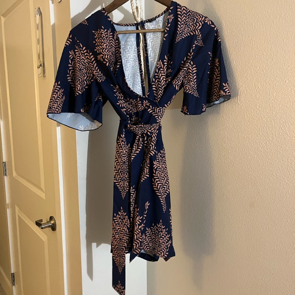 SheIn Print Wrap Dress